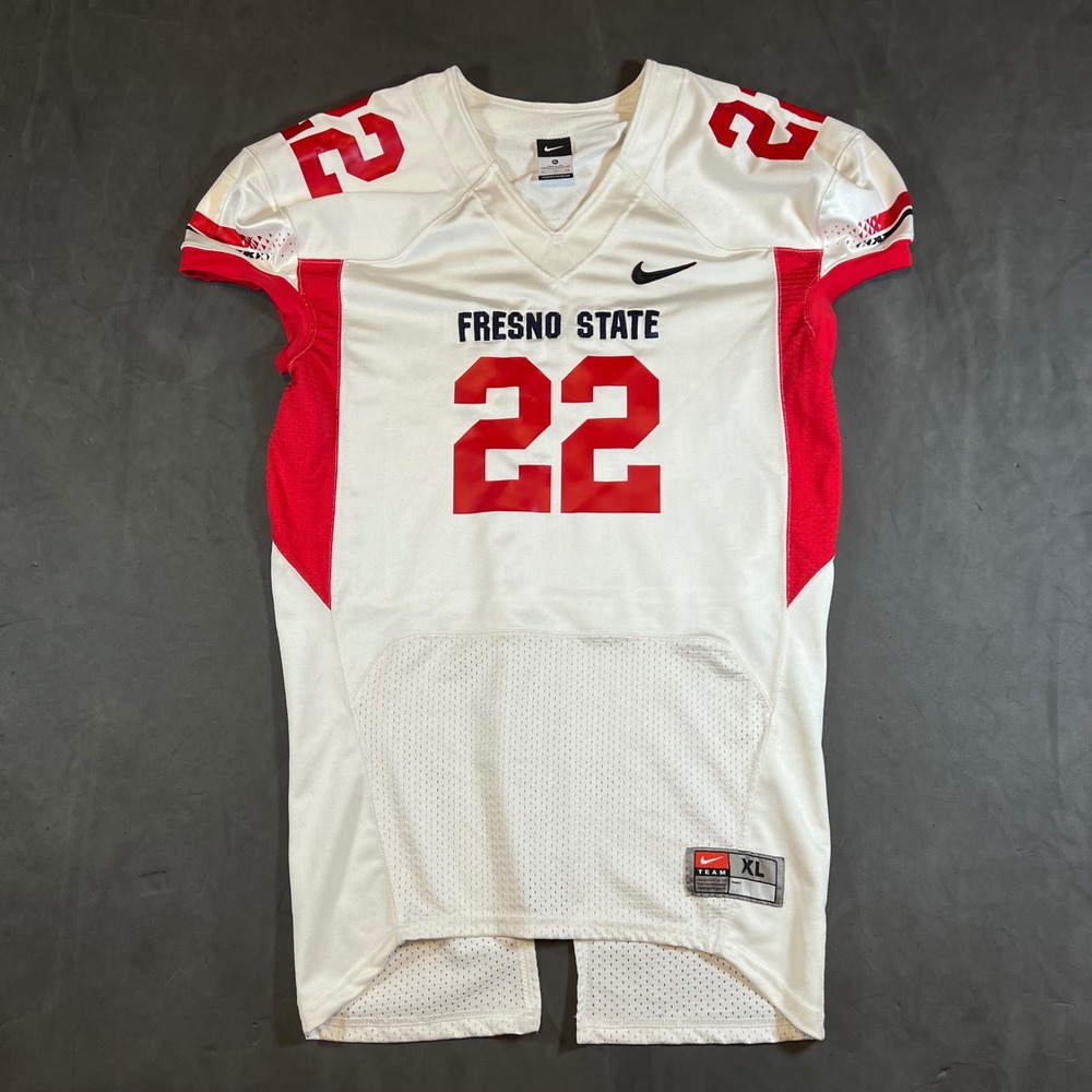 Nike Team Issue Worn Fresno State Bulldogs Football Jersey Red Size XL USA Made